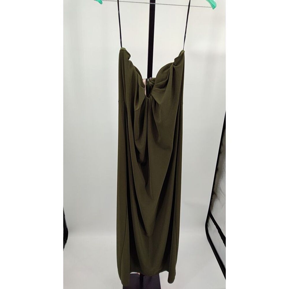 Lulus Memorable Entrance Strapless Satin Maxi Green Dress L - Picture 1 of 2